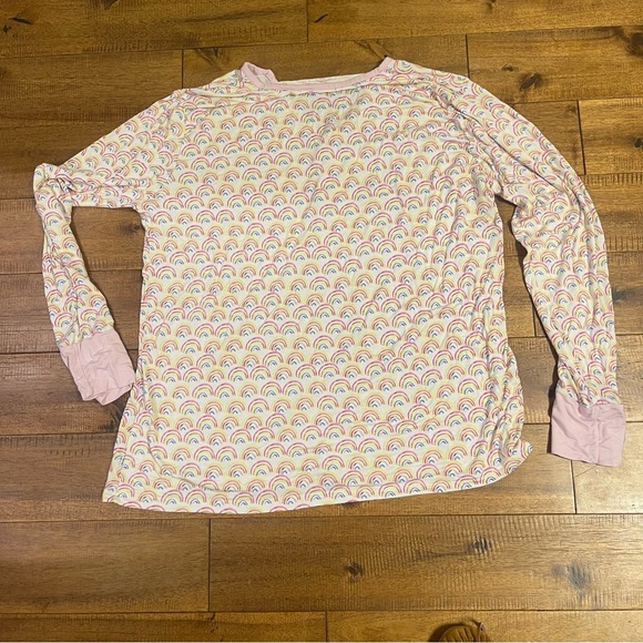 Little Sleepies Women’s 3XL Long Sleeve Pajama Top Pastel Rainbows Bamboo PJs - Picture 6 of 7